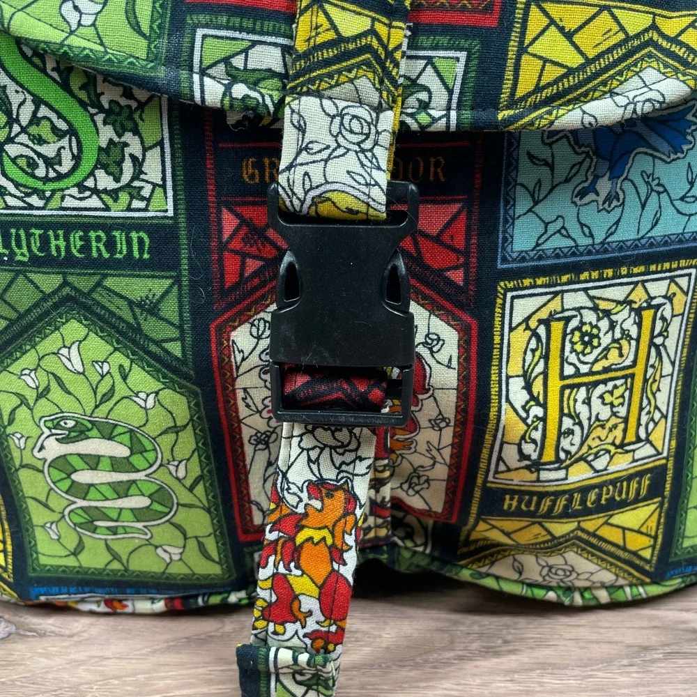 Lara Howe Designs Handmade Harry Potter Hogwarts Backpack with Gryffinoor Patch